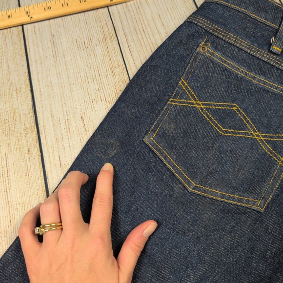 Vintage Buddy Stevenson Mens Jeans 37x32 Dark Wash Denim Pants Western work wear - Picture 9 of 10